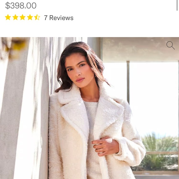Women's Cream Faux Fur Coat - Picture 2 of 3